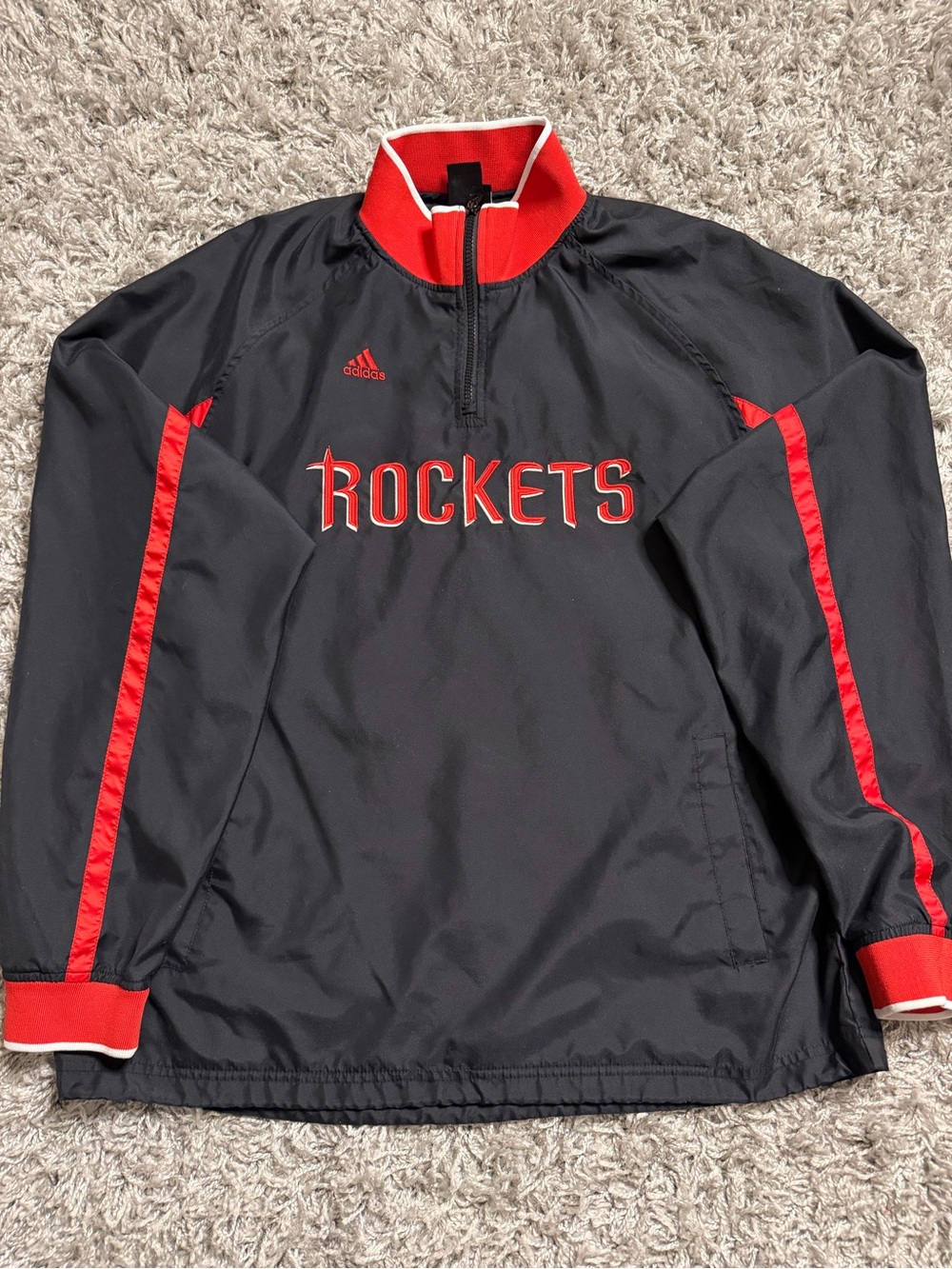2000s Houston Rockets Quarter Zip Polyester Jacket - Picture 2 of 3
